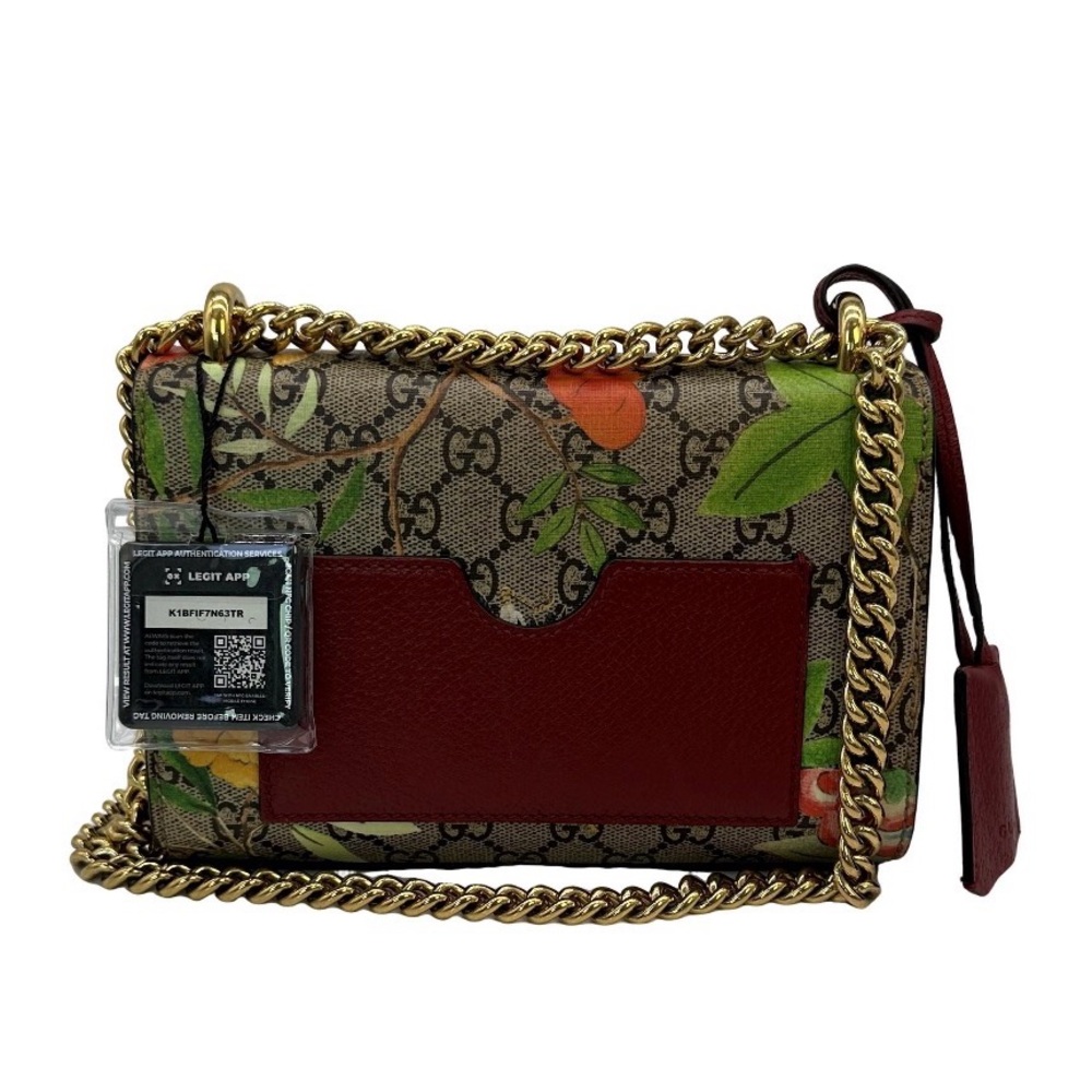 Gucci GG Supreme Floral Bird Chain Shoulder Bag in Brown, Yellow, Green, Blue - Picture 2 of 2